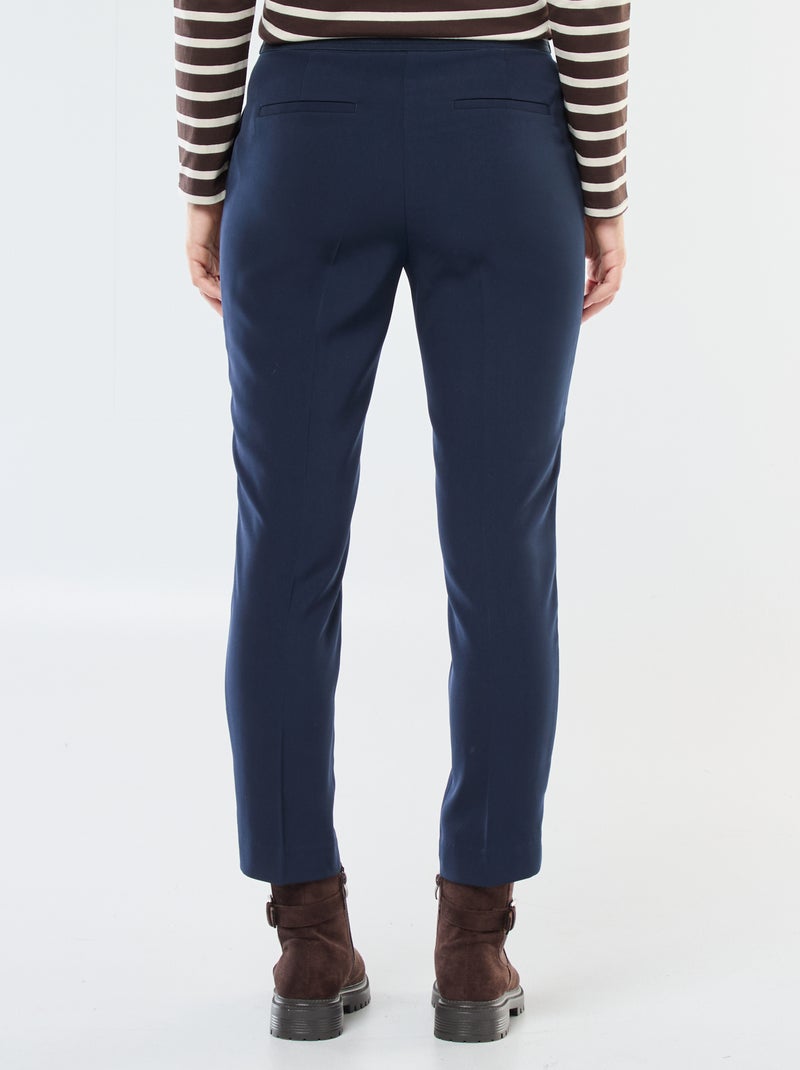 Pantalon slim femme taille standard uni Bleu - Kiabi