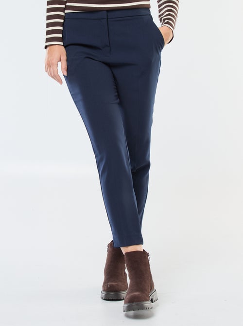 Pantalon slim femme taille standard uni - Kiabi