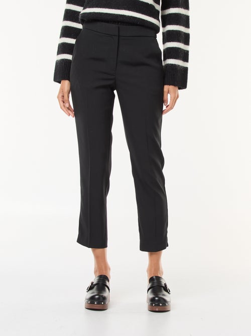 Pantalon slim femme uni à taille standard - Kiabi
