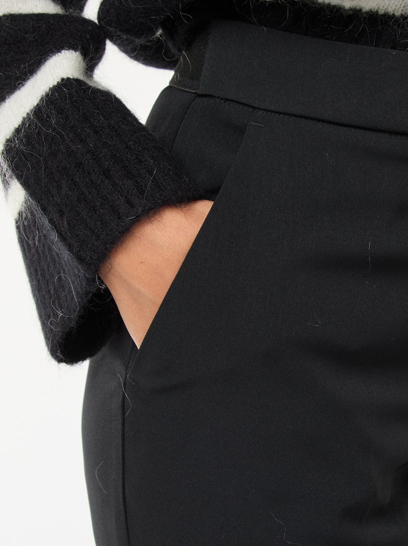 Pantalon slim femme uni Noir - Kiabi