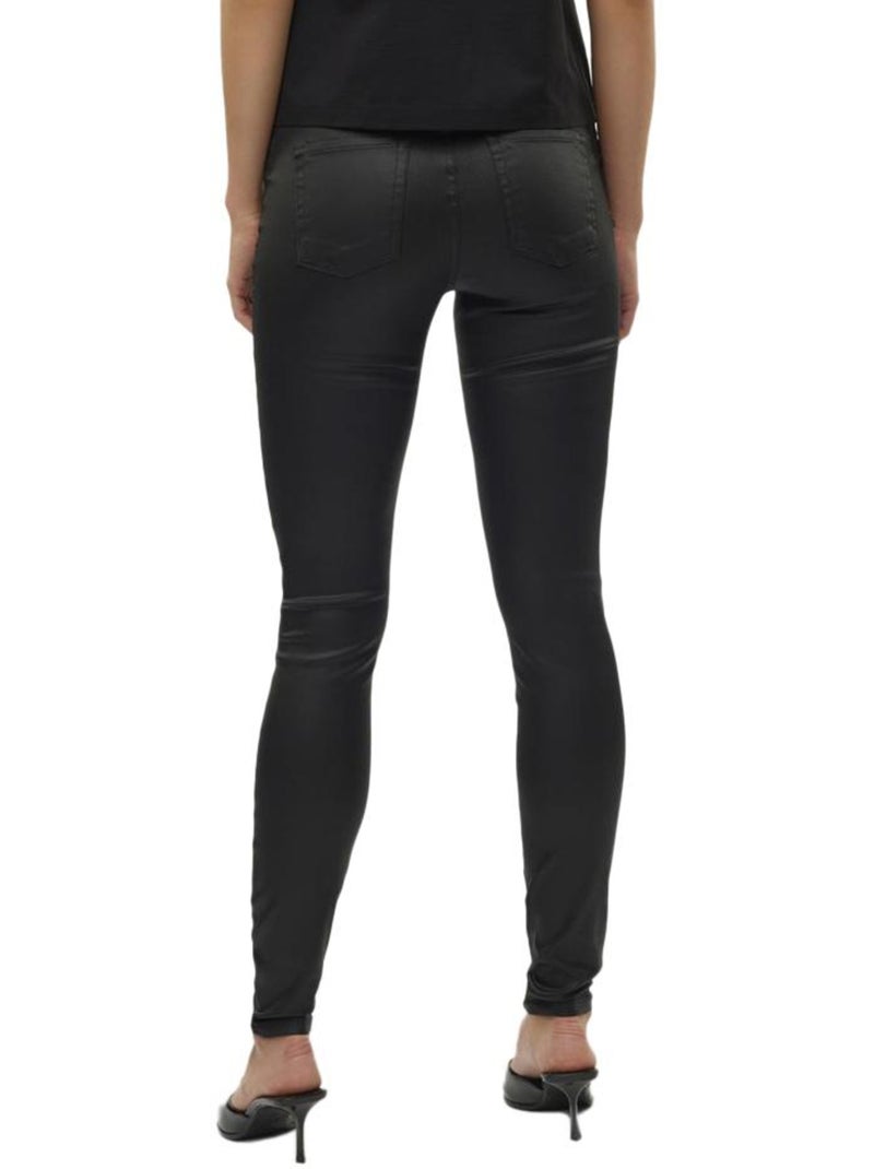 Pantalon Slim Femme Vero Moda Flash Noir - Kiabi