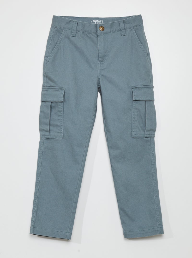 Pantalon slim fit à poches Bleu - Kiabi