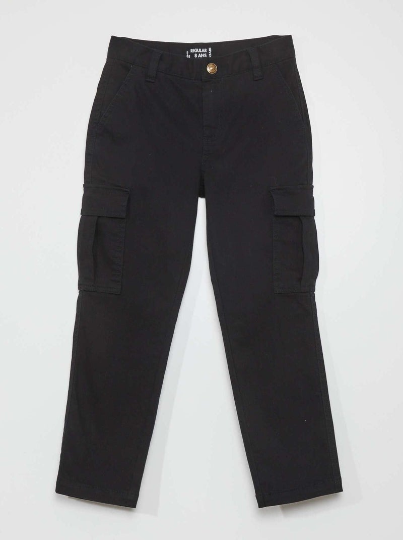 Pantalon slim fit à poches noir - Kiabi