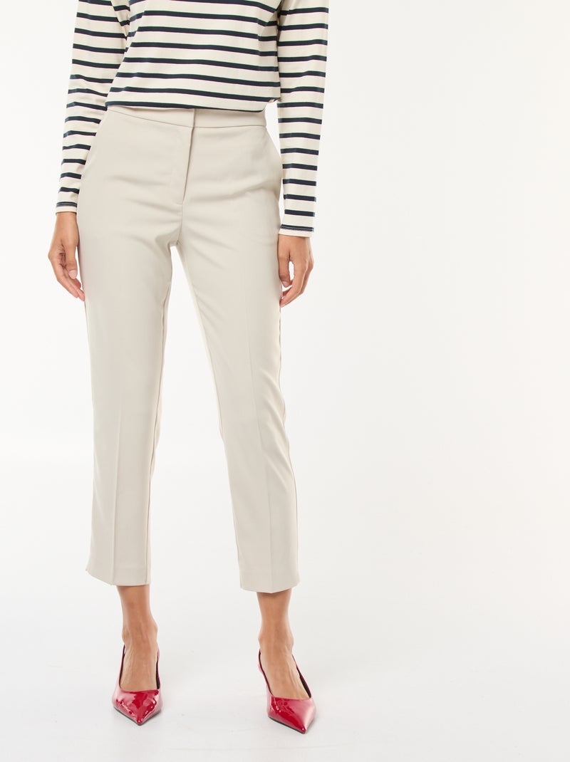 Pantalon slim fit Gris - Kiabi