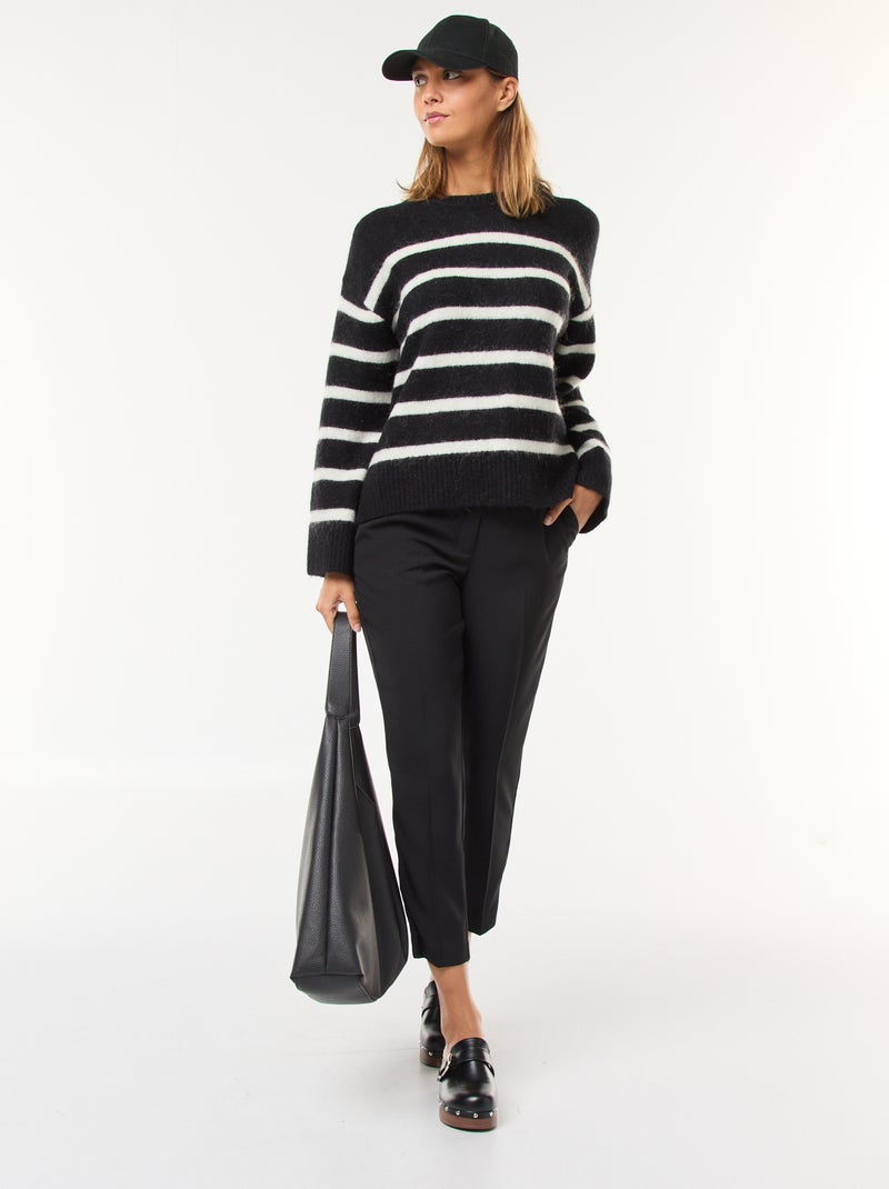 Pantalon slim fit Noir - Kiabi