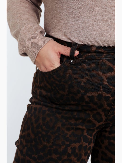 Pantalon slim imprimé léopard PAPRIKA - Kiabi