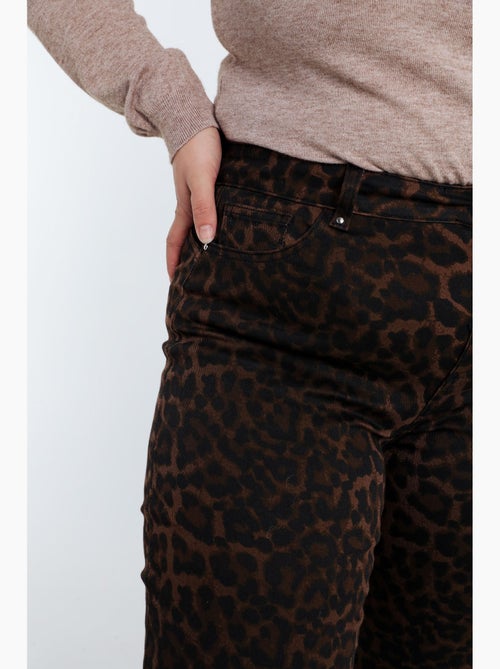 Pantalon slim imprimé léopard PAPRIKA - Kiabi