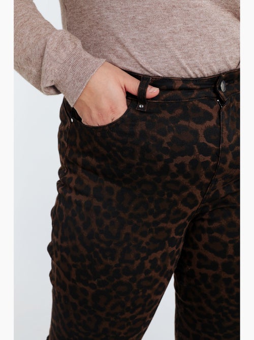Pantalon slim imprimé léopard PAPRIKA - Kiabi