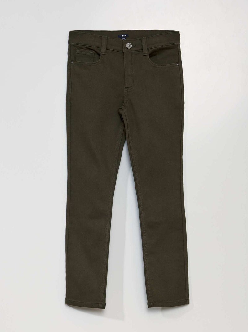 Pantalon slim Kaki - Kiabi