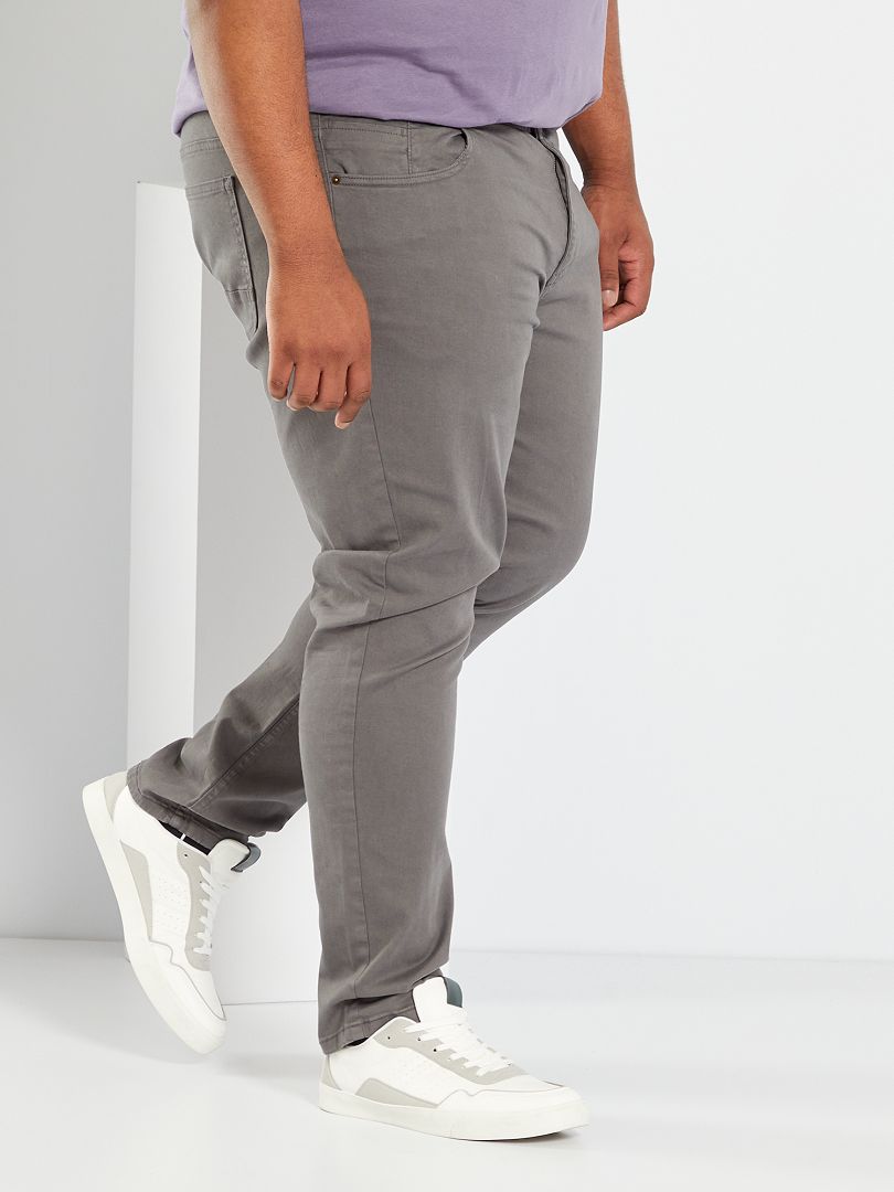 Pantalon slim L30 gris fer - Kiabi