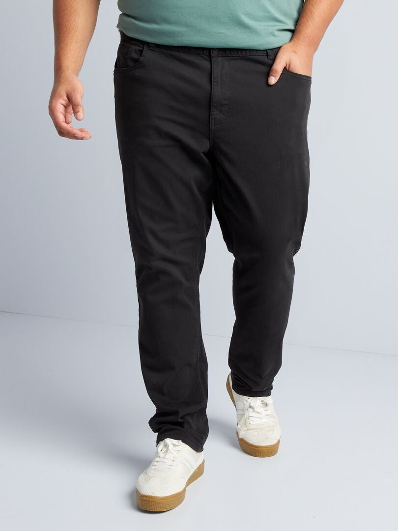 Pantalon slim L30 noir - Kiabi