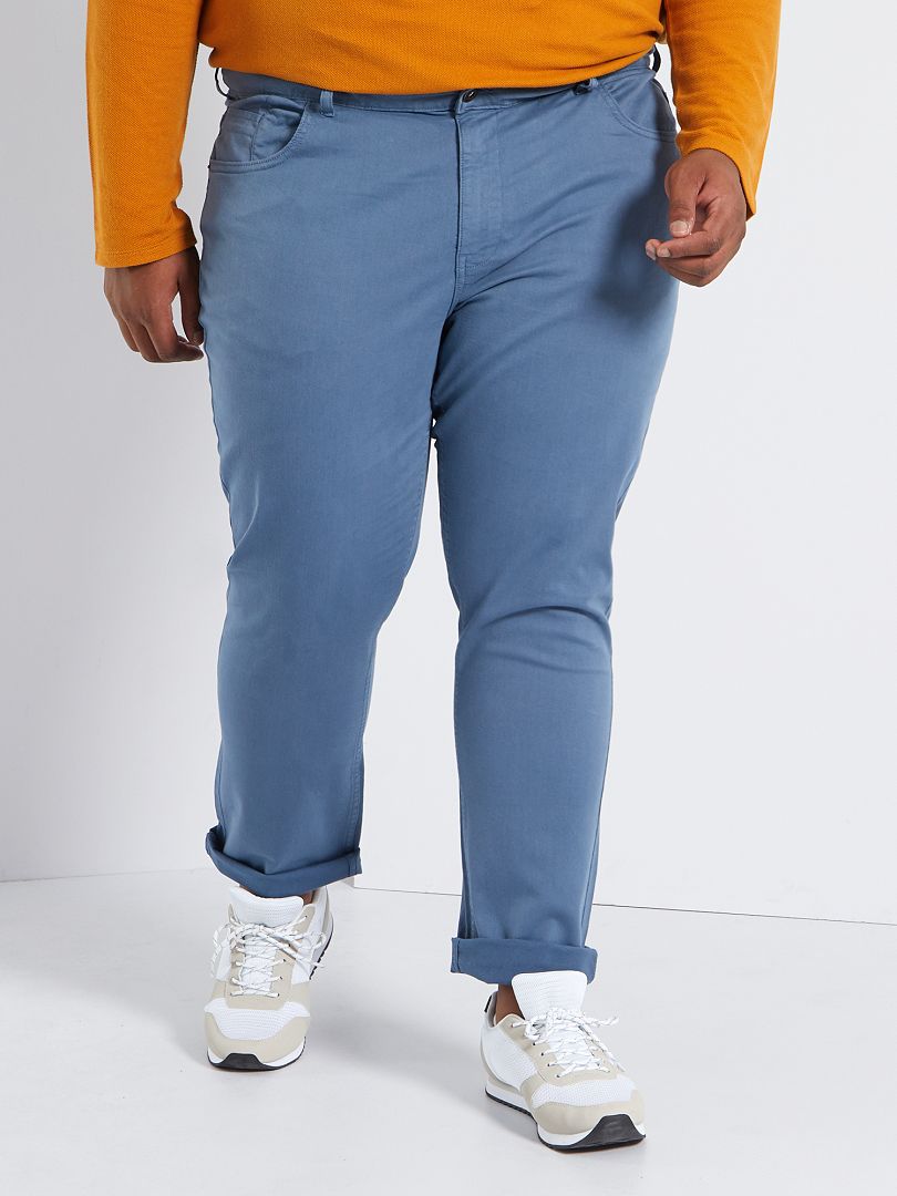 Pantalon Slim L Bleu Gris Kiabi