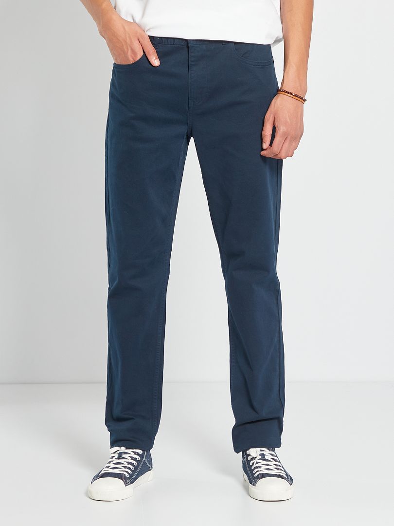 Pantalon slim L36 +1m90 Bleu marine - Kiabi