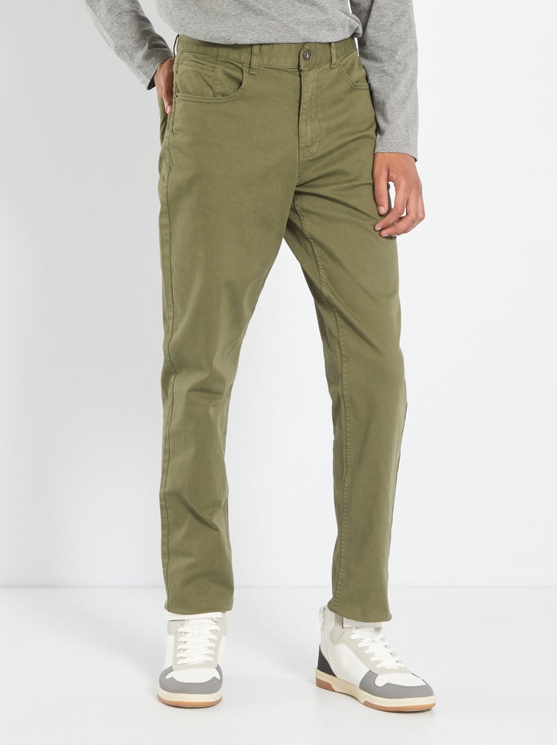 Pantalon slim L36 +1m90 Kaki - Kiabi
