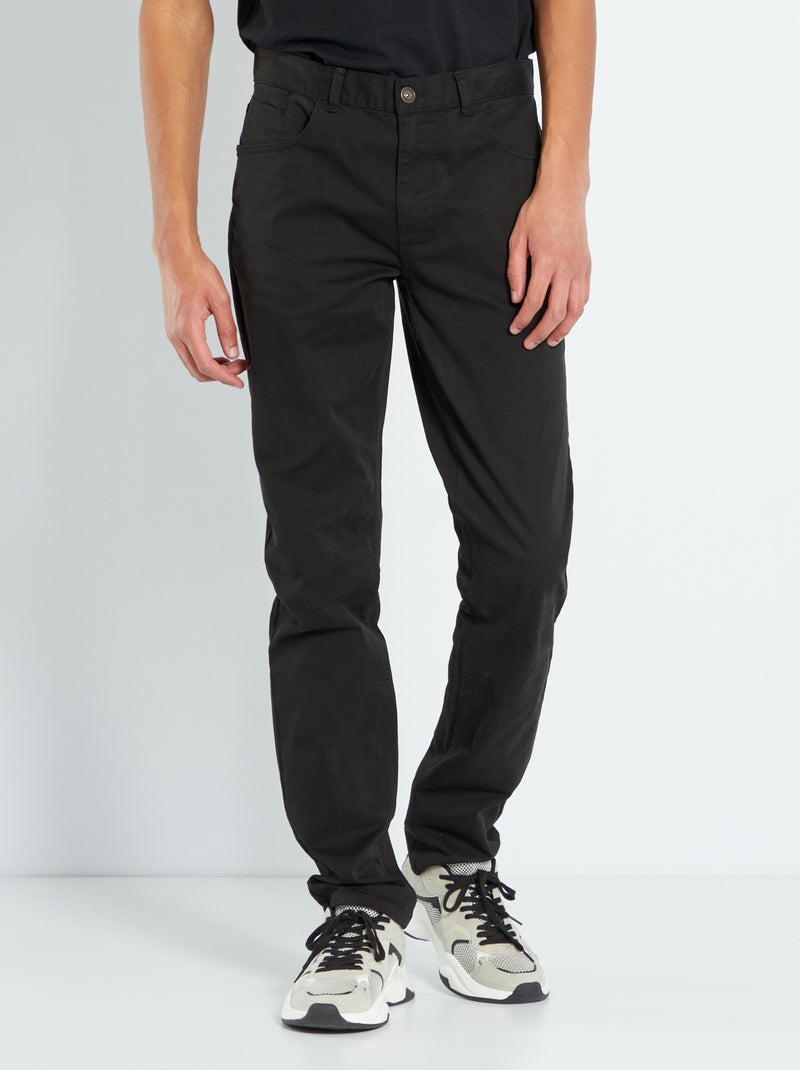 Pantalon slim L36 +1m90 noir - Kiabi