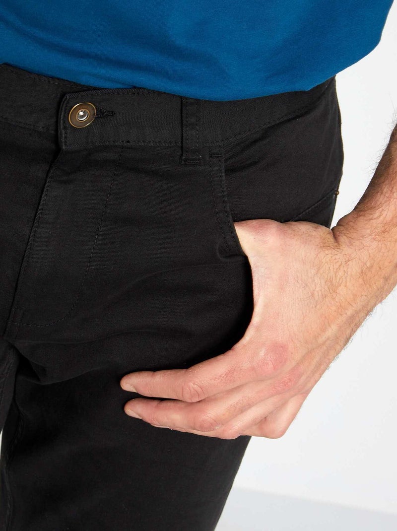 Pantalon slim L36 +1m90 noir - Kiabi