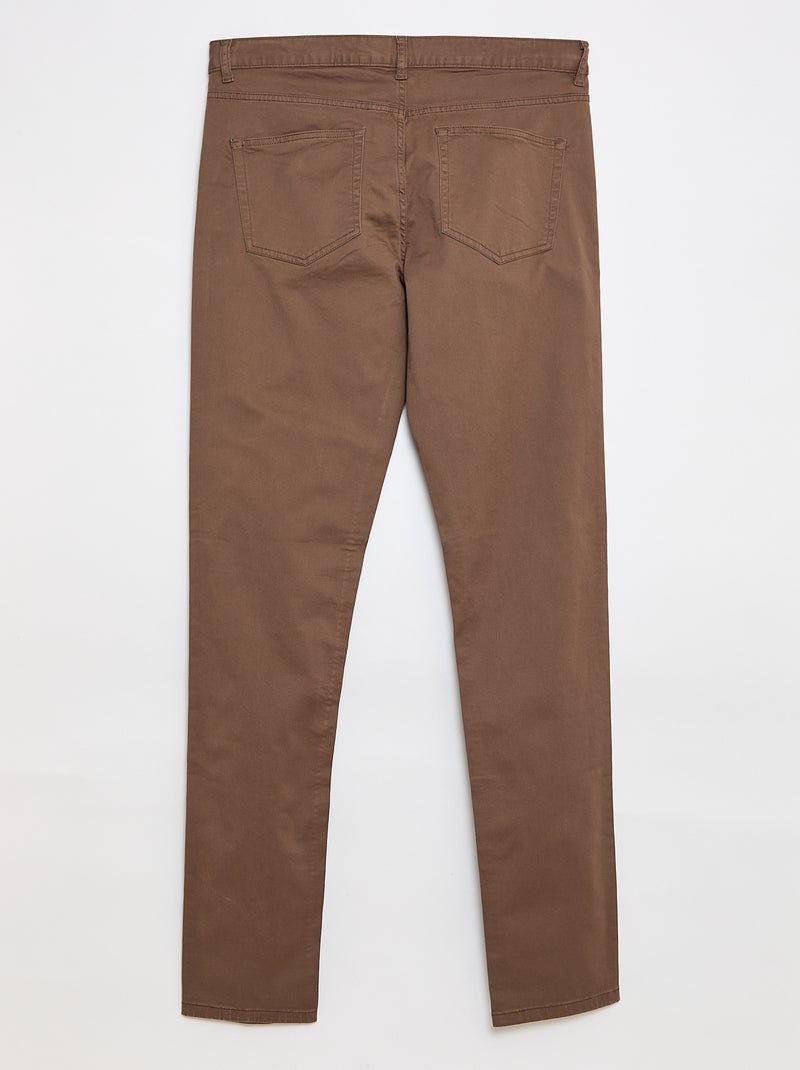 Pantalon slim L38 + de 2m Marron - Kiabi