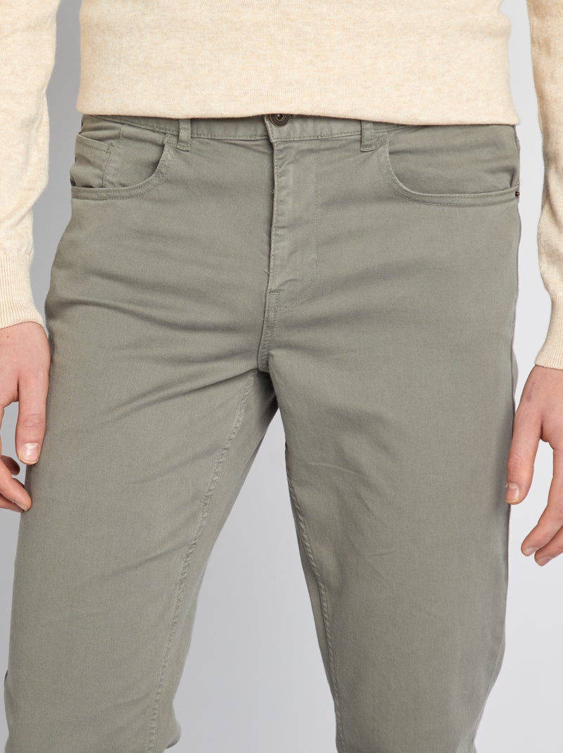 Pantalon slim L38 + de 2m Vert - Kiabi