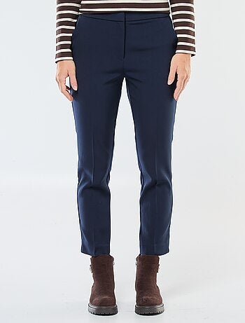Pantalon slim pour femme uni à taille standard