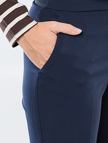 Pantalon slim pour femme uni à taille standard