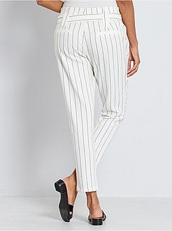 Pantalon slim rayures 'tennis' - Kiabi