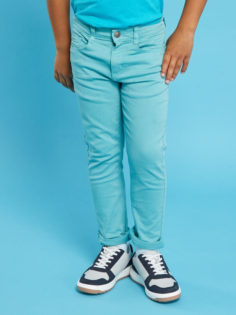Pantalon slim stretch Bleu - Kiabi