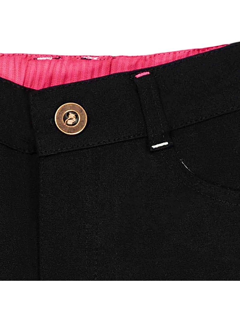 Pantalon Slim Stretch   Coton Fin   MORGAN - La Faute à Voltaire Noir Rose - Kiabi