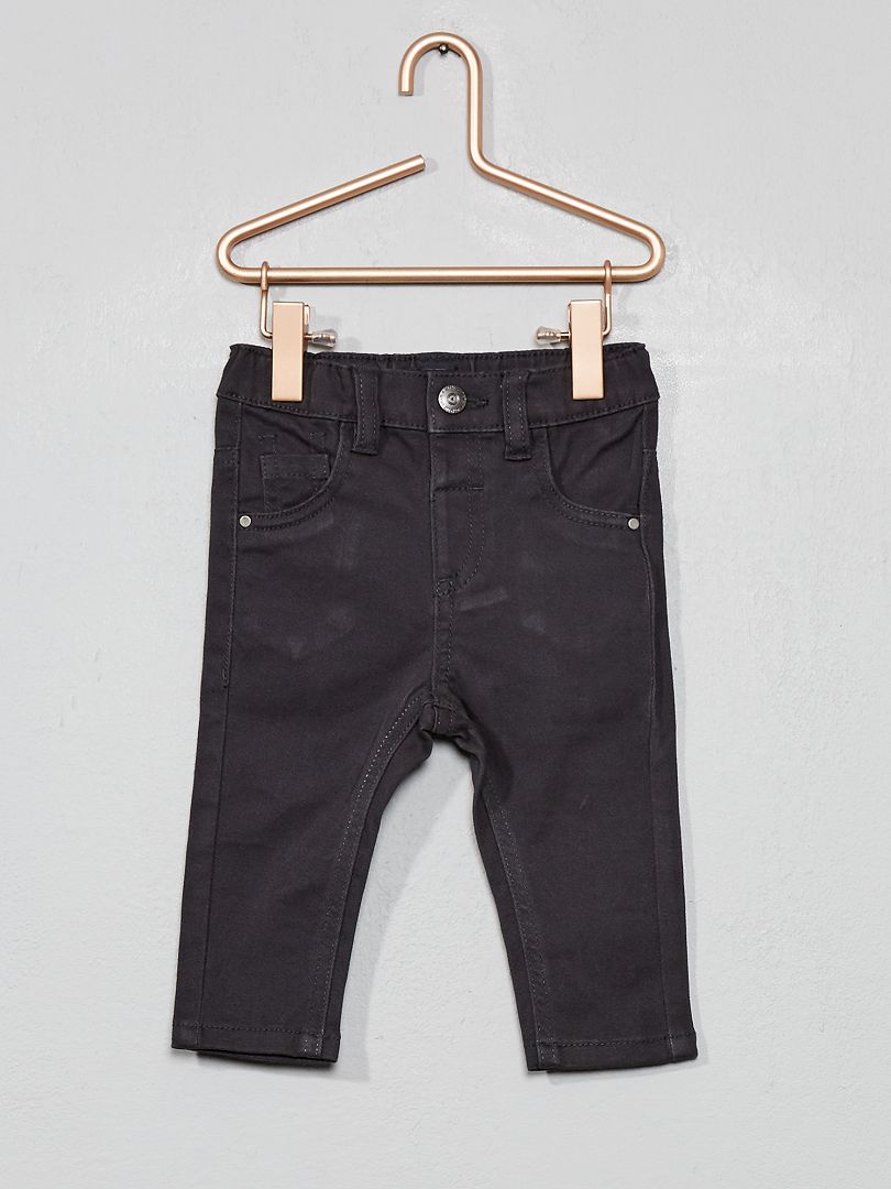 Pantalon slim stretch gris foncé - Kiabi