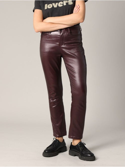 Pantalon slim taille haute, effet métallisé 'deeluxe' - Kiabi Pantalon slim taille haute, effet métallisé 'deeluxe' - Kiabi