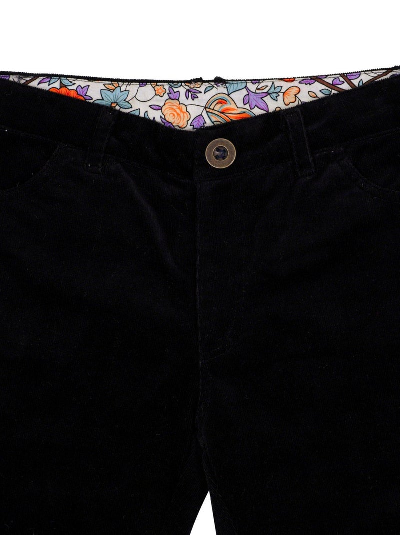 Pantalon Slim Velours    MORGAN - La Faute à Voltaire Noir - Kiabi