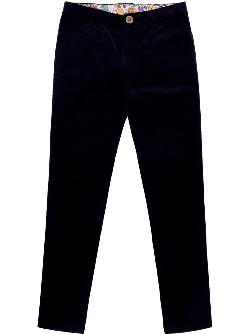 Pantalon Slim Velours    MORGAN - La Faute à Voltaire Noir - Kiabi