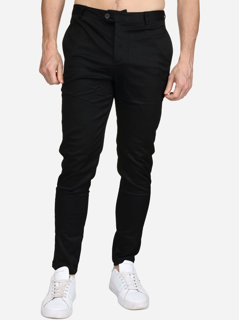 Pantalon slimfit Noir - Kiabi