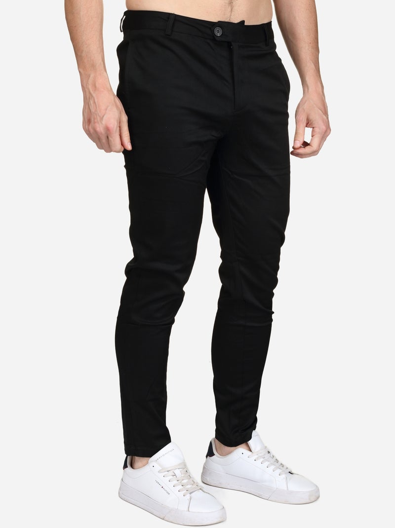 Pantalon slimfit Noir - Kiabi