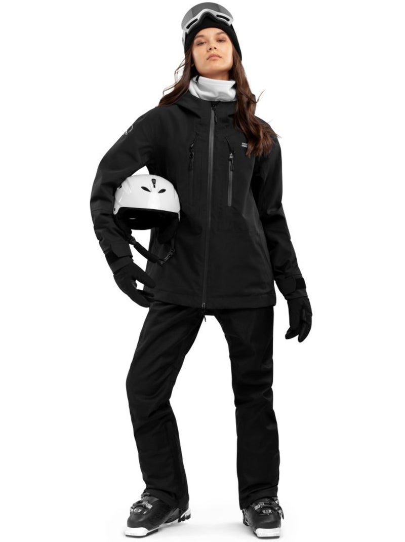 Pantalon snowboard hardshell femme sports d'hiver femme p2-w peyto Noir - Kiabi