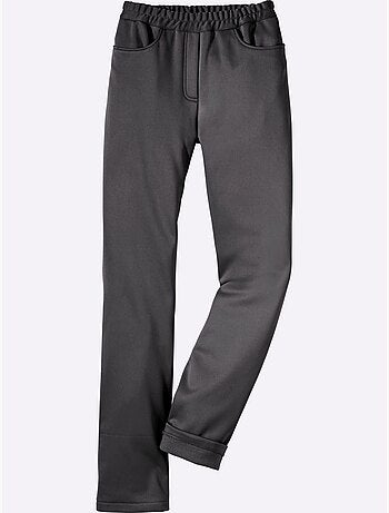 Pantalon softshell avec ceinture élastique et patte à glissière - taille courte - moda vilona
