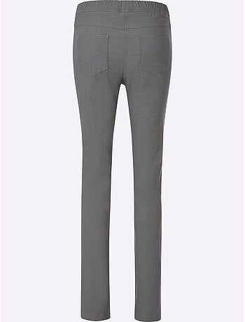 Pantalon souple avec ceinture élastique et poches pratiques - taille courte - moda vilona