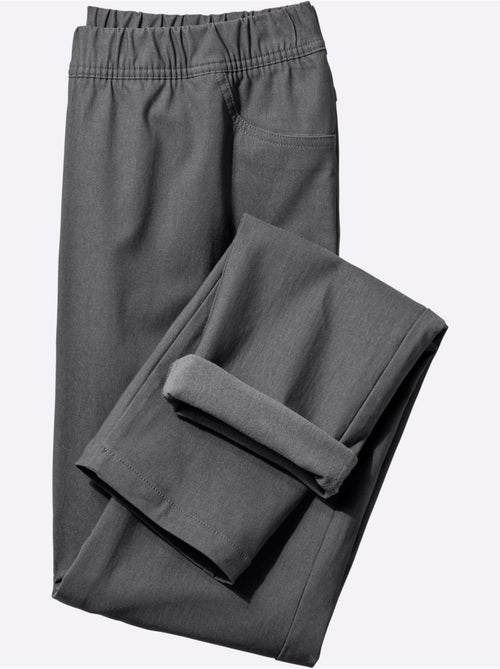 Pantalon souple à ceinture élastique avec intérieur doux et poches - taille courte - moda vilona - Kiabi