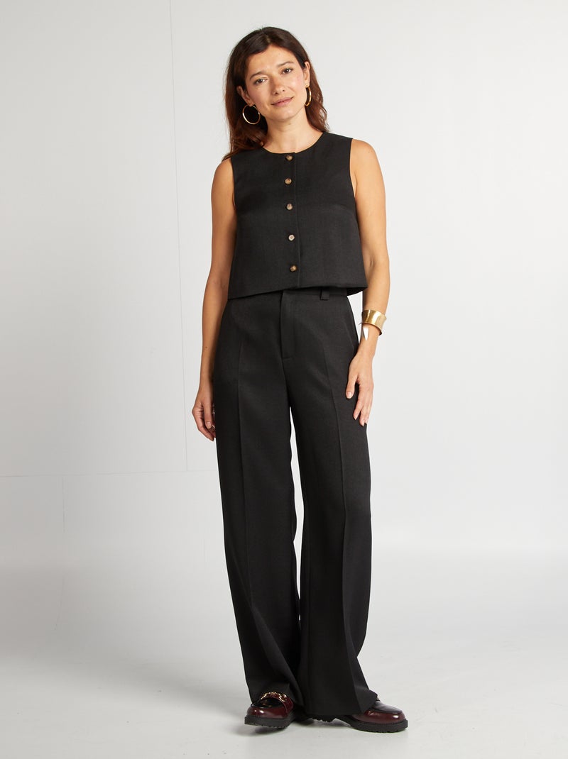 Pantalon souple noir - Kiabi