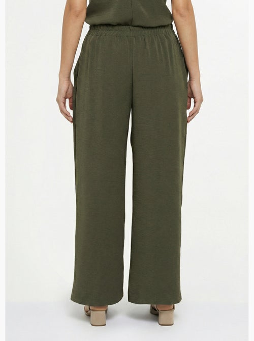 Pantalon souple texturé, noué taille - Afibel - Kiabi
