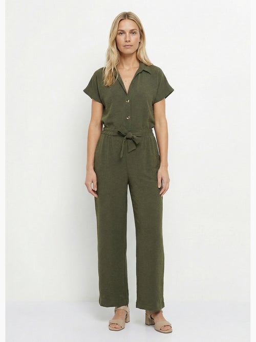 Pantalon souple texturé, noué taille - Afibel - Kiabi