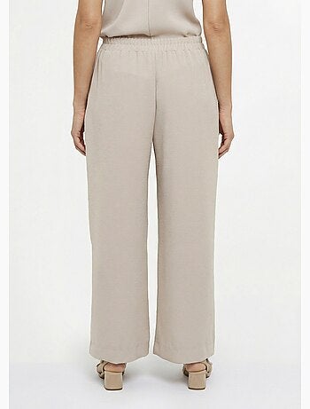 Pantalon souple texturé, noué taille - Afibel