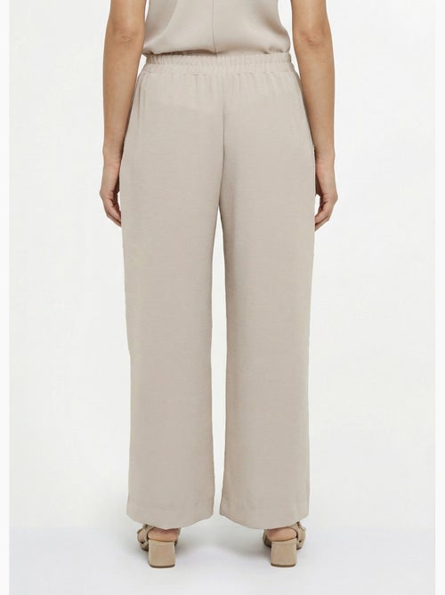 Pantalon souple texturé, noué taille - Afibel - Kiabi