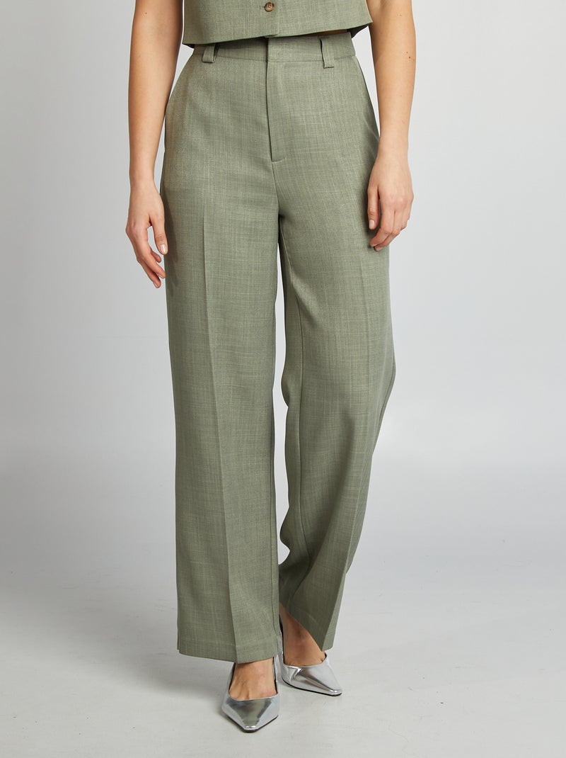 Pantalon souple Vert - Kiabi