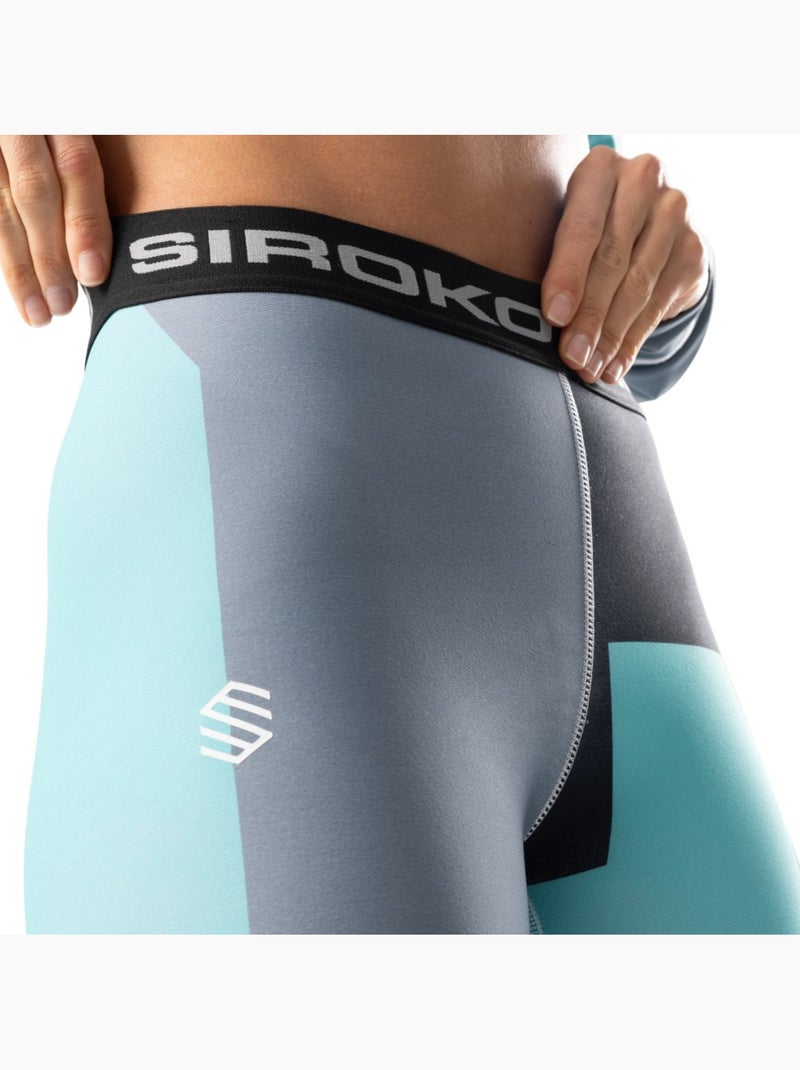 Pantalon sous-vêtement thermique femme sports d'hiver femme ether Turquoise - Kiabi