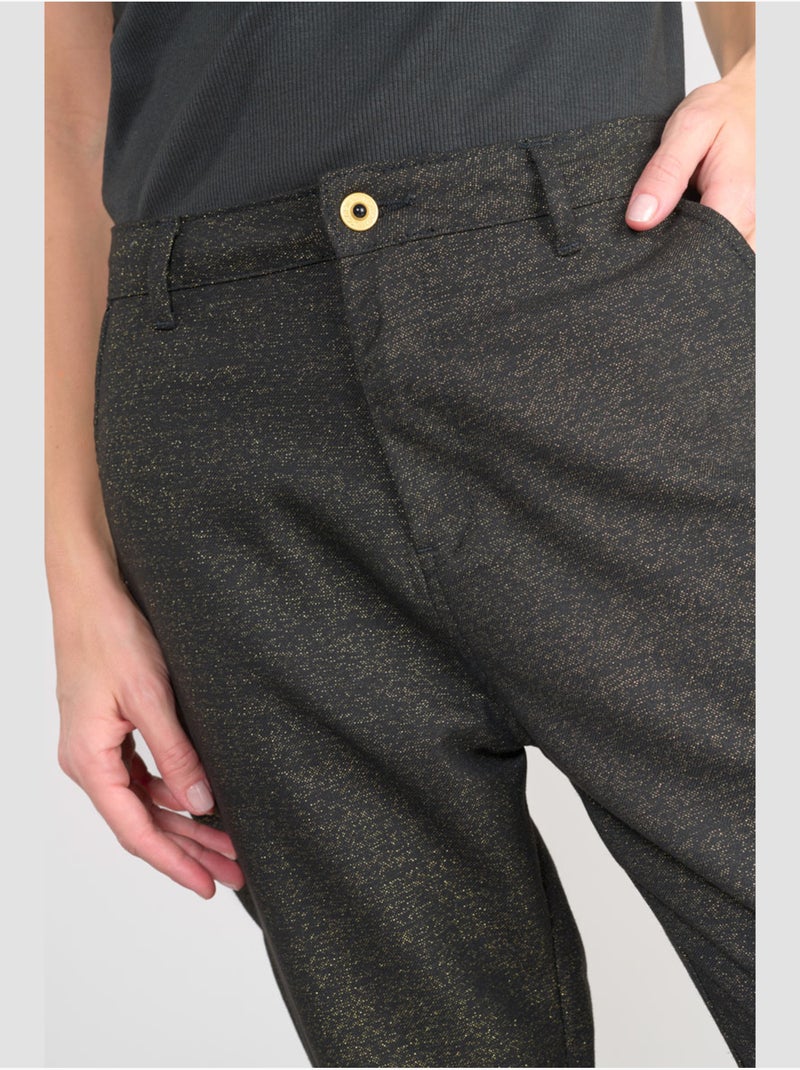 Pantalon sparklin droite 'le temps des cerises' Noir - Kiabi