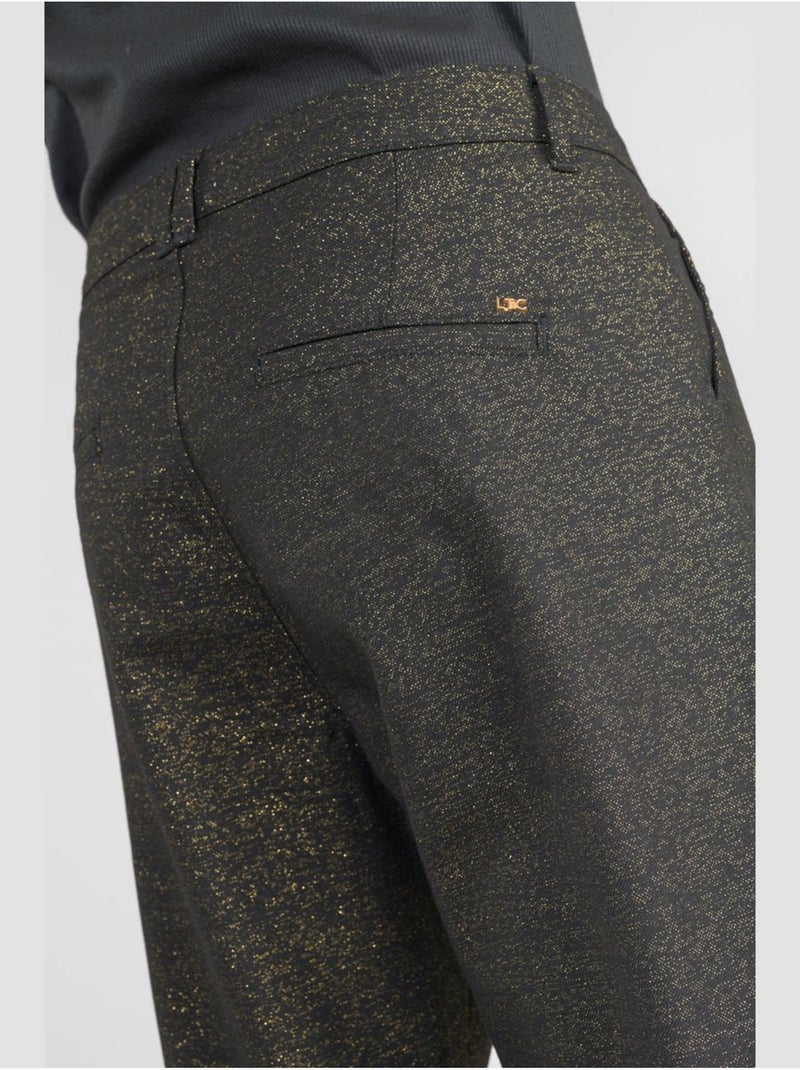Pantalon sparklin droite 'le temps des cerises' Noir - Kiabi