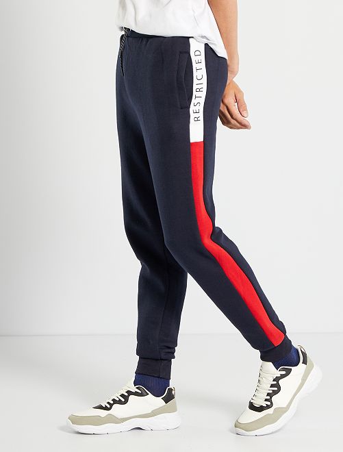 Pantalon sport color block                                                     marine/bleu/rouge 
