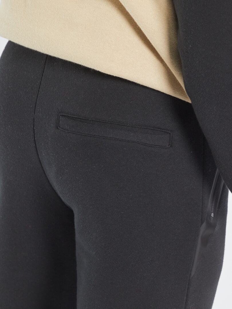 Pantalon sport color block noir - Kiabi