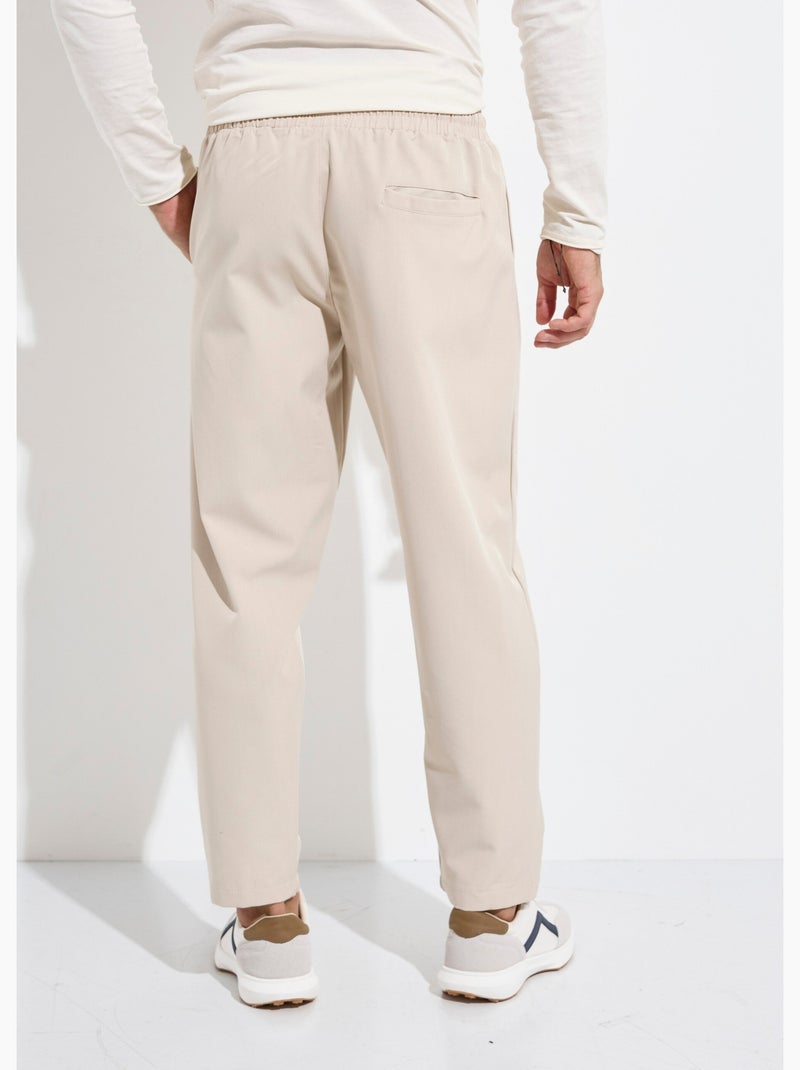 Pantalon sportswear en maille, élastiqué - AFIBEL Beige - Kiabi