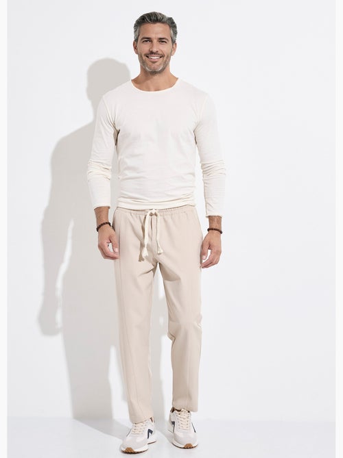 Pantalon sportswear en maille, élastiqué - AFIBEL - Kiabi